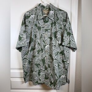 Vintage Cooke Street Hawaiian Reverse Pattern Button Down Shirt Size 2XL EUC